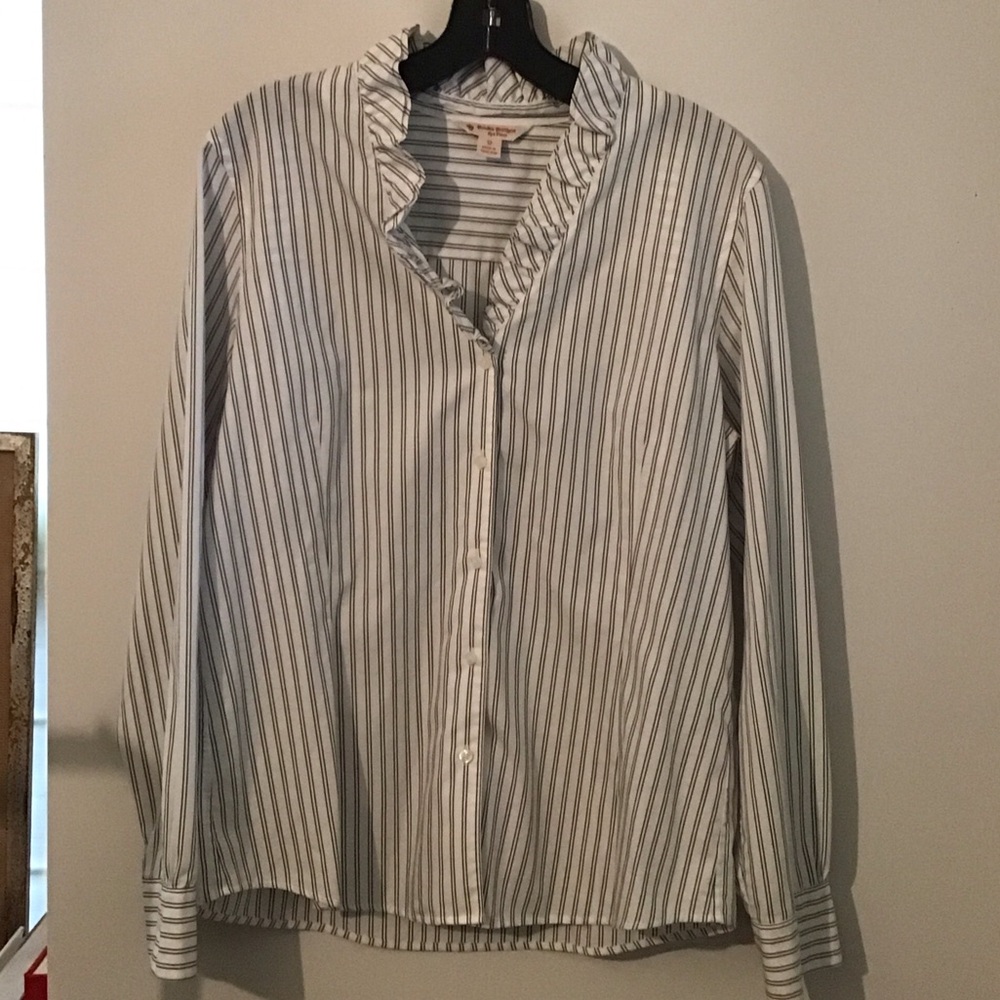 Brooks Brothers Blue and White Striped Button Down Shirt